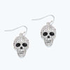 Halloween Earrings Crystal Skulls
