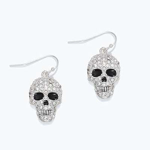 Halloween Earrings Crystal Skulls