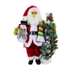 Lighted Snowman and Snowy Day Santa Figurine 16"