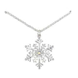 Holiday Necklace Classic Silver Snowflake