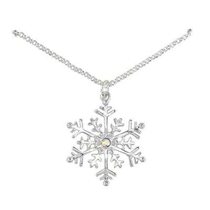 Holiday Necklace Classic Silver Snowflake
