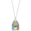 Holiday Necklace Stained Glass Nativity Holy Family