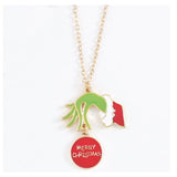 Holiday Necklace Grinch The Mean One with Ornament