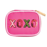XOXO Sequin Zipper Pill Case