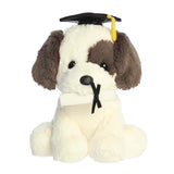 8.5" Terrier Puppy Dog with Graduation Hat Plush Stuffed Animal