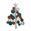 Holiday Brooch Pin Jeweled Holiday Tree