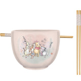 Disney Pooh and Friends Ceramic Ramen Bowl with Chopsticks