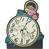 Alice in Wonderland Clock Die Cut Wood Box Sign