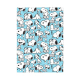 Peanuts Snoopy Multi Poses 45" x 60" Blue Fleece Throw Blanket