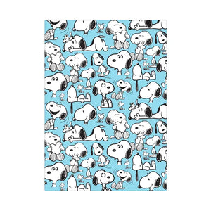 Peanuts Snoopy Multi Poses 45" x 60" Blue Fleece Throw Blanket
