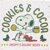 Peanuts Snoopy's Holiday Treats Cookies & Cocoa Glitter Wood Box Sign