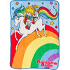 Rainbow Brite Starlite Twink Rainbow Stars Screen Printed 45” X 60” Flannel Throw