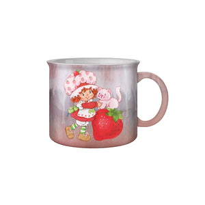 Strawberry Shortcake and Custard Vintage High Gloss Ceramic Camper Mug, 20 Oz