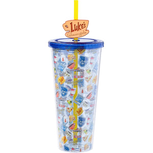 Gilmore Girl Destinations 24 Oz. Plastic Cold Cup with Lid, 24 Oz.