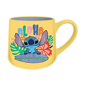 Disney Stitch Aloha Surfboard Tapered Pottery Mug, 18 Oz.