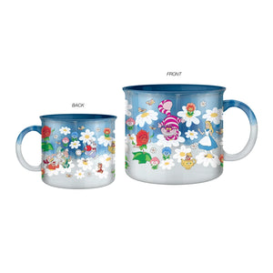Alice in Wonderland Wild Flower Toss Ceramic Camper Mug, 20 Oz.