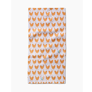 Geometry Kitchen Tea Towel 18" x 30" Fun Spring Chicks
