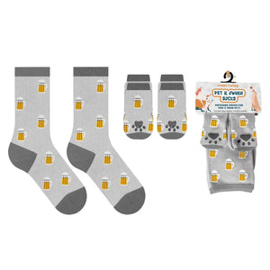 Beer Pet & Owner Matching Socks Set