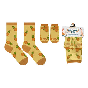 Pineapple Pet & Owner Matching Socks Set