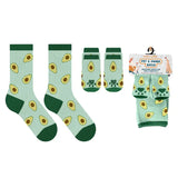 Avocado Green Pet & Owner Matching Socks Set