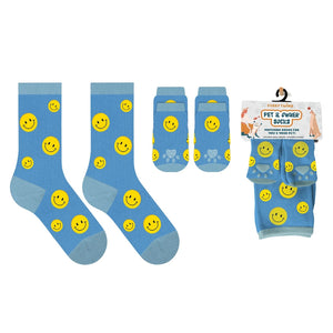 Smiley Face Pet & Owner Matching Socks Set