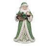 12" Shades of Green Santa Garden Statue