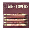 Set of 5 Wine Lover Pens