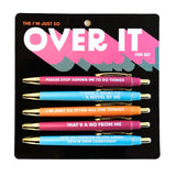 Set of 5 Over It Pen Set