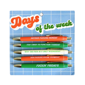 Set of 5 Days of the Week Pens