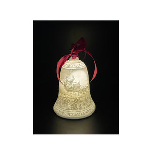 Santa Sleigh Christmas Luumii Lights Bell Ornament