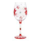 Lolita Hallmark Exclusive Holiday Blossoms Wine Glass