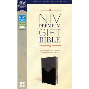 NIV Premium Gift Bible Leathersoft, Black and Gray, Comfort Print