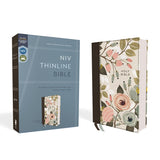 NIV Thinline Bible Cloth over Board Floral with Red Letter Comfort Print