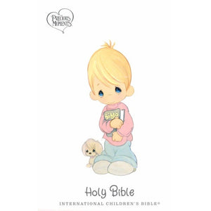 ICB Precious Moments Bible--soft leather-look, blue
