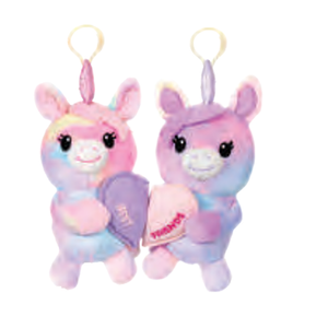 5.5" Unicorns Besties with Magnetic Hearts Set of 2 Stuffed Plush Keychains