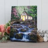 Peaceful Prayer Lighted Canvas with Easel Back 8"x6"