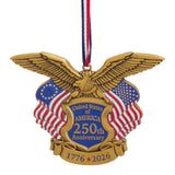 United States of America 250th Anniversary Medal Eagle and Flag Ornament 3"