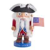 America 250th Nutcracker with Colonial Flag 7"