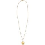 A Piece of My Heart is in Heaven Screw Top Memorial Gold Tone Heart Necklace Holds Ashes