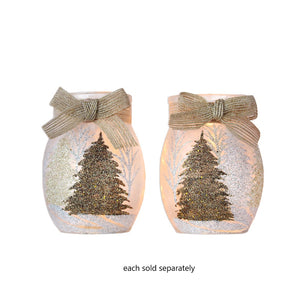 Winter Wonderland Light Up Glass Jar 4"