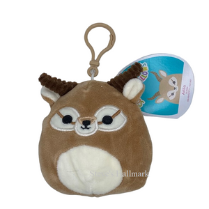 Squishmallow Adila the Antelope 3.5" Clip Stuffed Plush by Kelly Toy