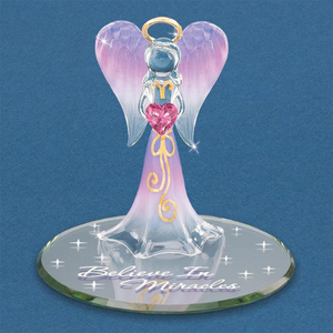 Glass Baron Believe In Miracles Angel Glass Figurine