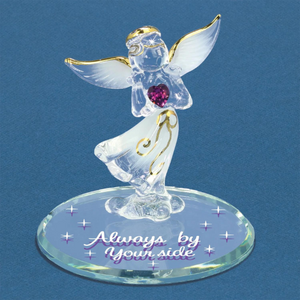 Glass Baron Always by Your Side Angel Glass Figurine