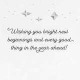 Hallmark Silver Diamonds Boxed New Year Cards, Pack of 16