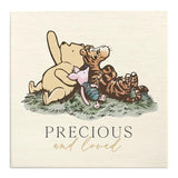 Winnie the Pooh Loved and Precious 5"x5" Word Block