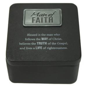 Man Of Faith Keepsake Box with Magnetic Cover and Boxed Card