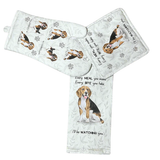 Beagle Dog Lover's Oven Mitt, Potholder, and Kitchen Towel Set, 100% Cotton