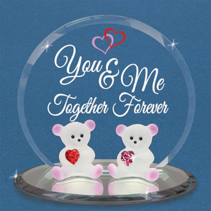 Glass Baron You & Me Together Forever Bears Glass Figurine