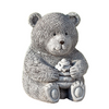 7.75" Bear with Bee Hive Garden Statue