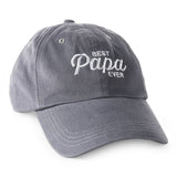 Hallmark Best Papa Ever Gray Twill Baseball Cap